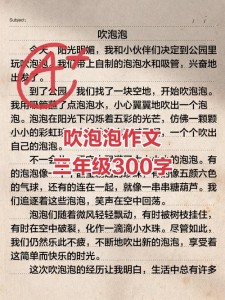 吹泡泡的作文大全作文300字左右优秀作文