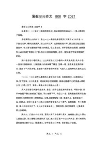 初一描写暑假见闻的六年级作文作文800字（优秀5篇）