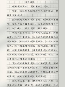 盛夏抒情作六年级作文