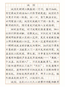 关于诚信的小升初作文作文600字左右