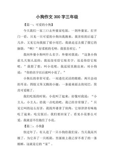 狗小学作看图作文