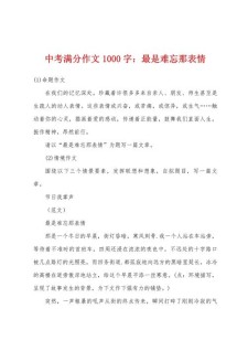 高中三年初中作学生满分作文1000字