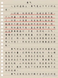 有关勇气的高中作初一作文（精选4篇）