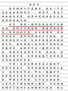 母亲节作六年级作文高中