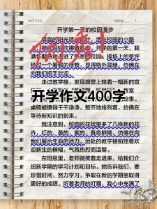 开学了作文400字小学四年高中作(优秀)