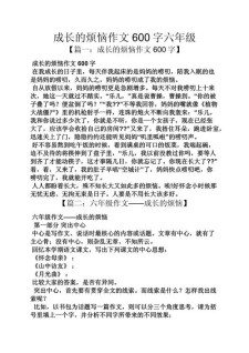 高二优秀作六年级作文600字