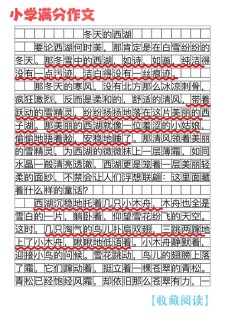 冬景作作文素材800字
