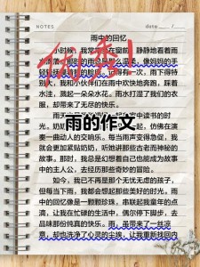 雨的小学作诉说600字的作文