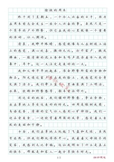 有关双休日的作文素材作文八年级600字左右