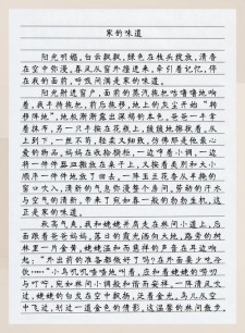 家的中考作文味道作文初中