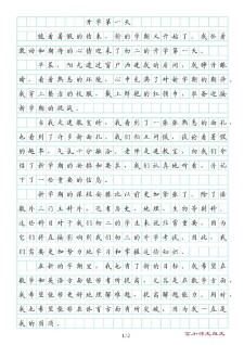 初三开学作初中作700字