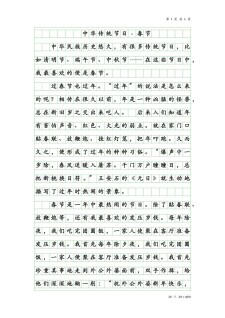 小学传统节日春节作作文素材范本13篇