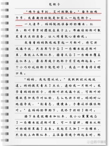包粽子五年作文作文汇总15篇