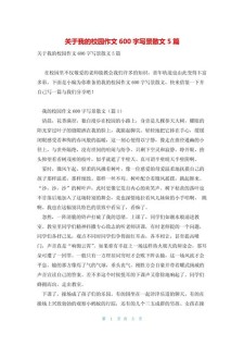 初一我的大学作一天作文600字