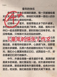 精选五年级快乐的看图作文童年作文450字左右