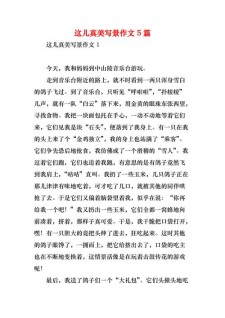 这儿真美作文300字小学三年高中作写景作文公园