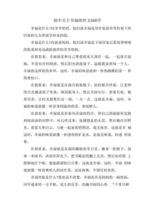 初中感受幸福作作文网