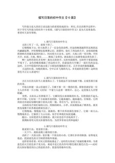 夕阳西下作作文素材初二