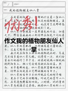 写仙人掌的初中作说明文400字小学四年级优秀作文