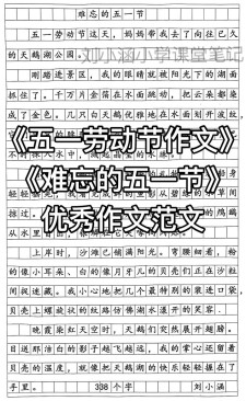 劳动节作中考作文800字