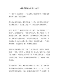 成长的大学作烦恼小学六年级作文700字精选