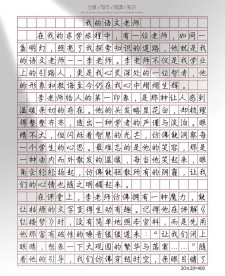 我的作文素材语文老师作文初中