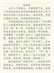小学烟花作优秀作文集锦