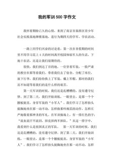 军训作初中作500字初一