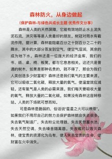 四年优秀作文保护森林作文400字（通用5篇）