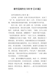 新年趣事作作文素材500字左右
