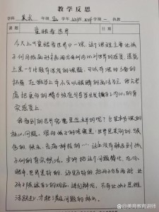 作看图作文小学美术教学反思模板