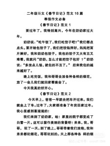 小学二年作文网过年作文15篇