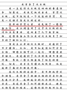 初一我学会了洗衣服作作文大全