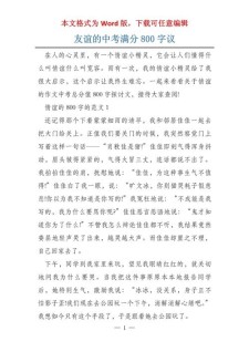 友情的初中作温暖初三作文800字（个人通用）