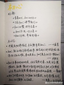 守望初心初中作中考作文模板