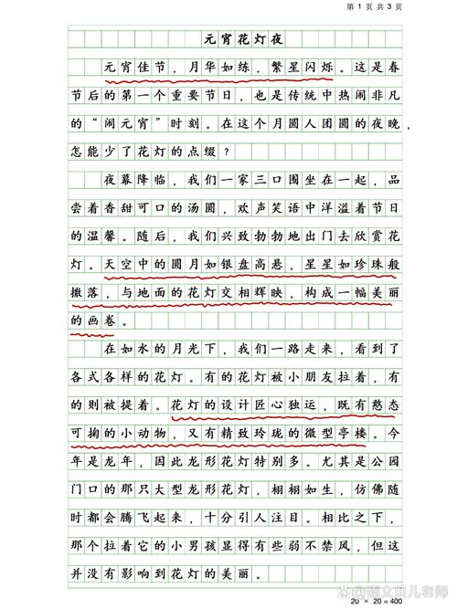 元宵节作小学作500字(精选5篇)