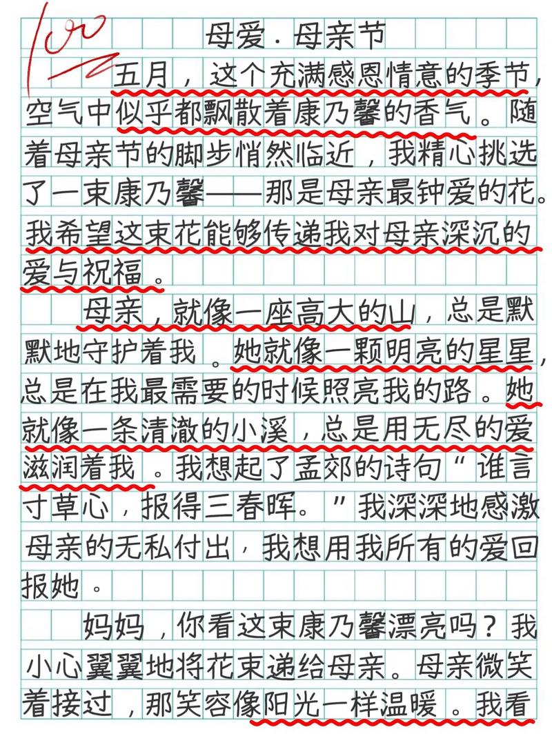 关于母亲节的小学作作文（通用合集）