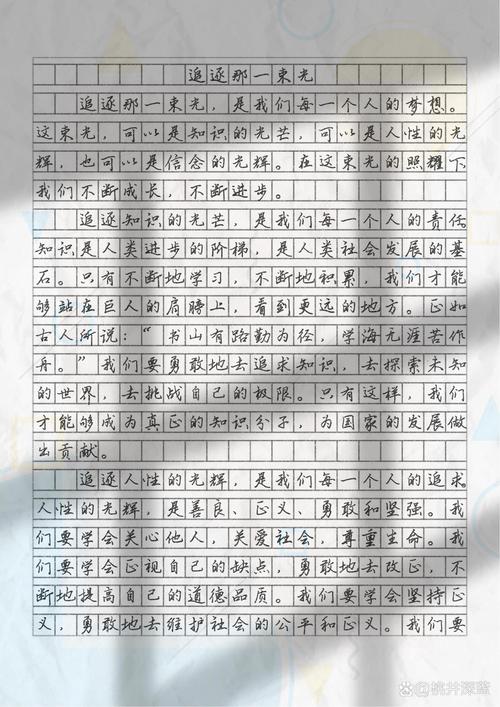 不该舍弃的小升初作文微光