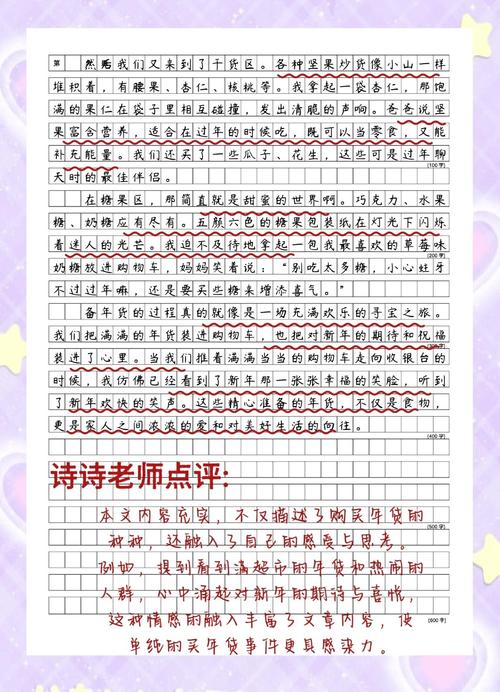 买年货作作文素材800字