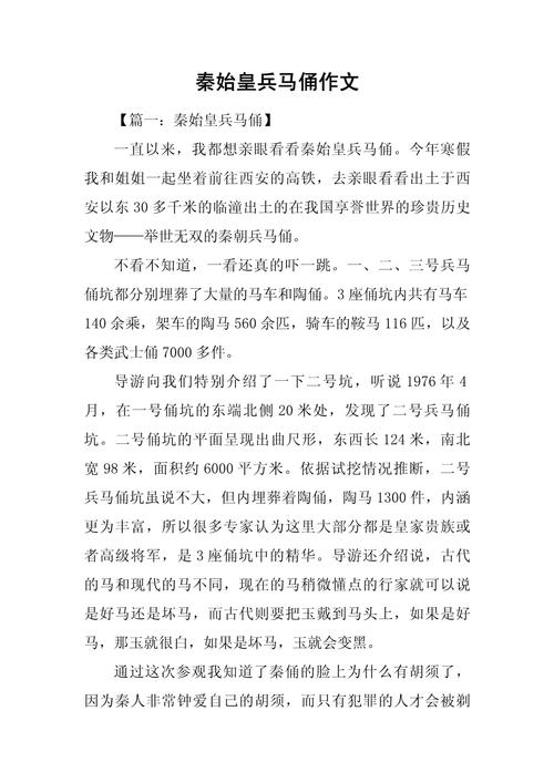 兵马俑作看图作文600