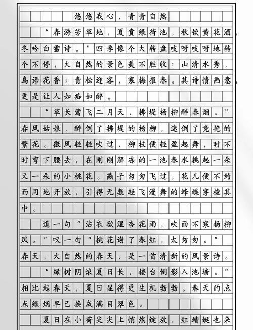 与你一起的看图作文春夏秋冬600字作文