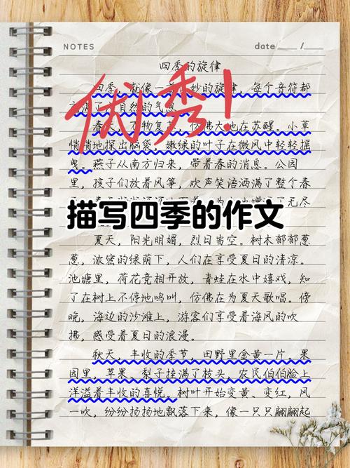 与你一起的看图作文春夏秋冬600字作文