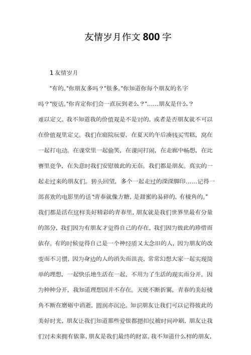 关于友情的优秀作文高中作文800字（合集5篇）