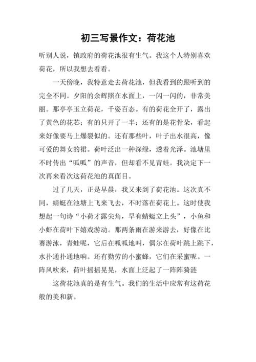 关于描写荷花的中考作文作文600字合集