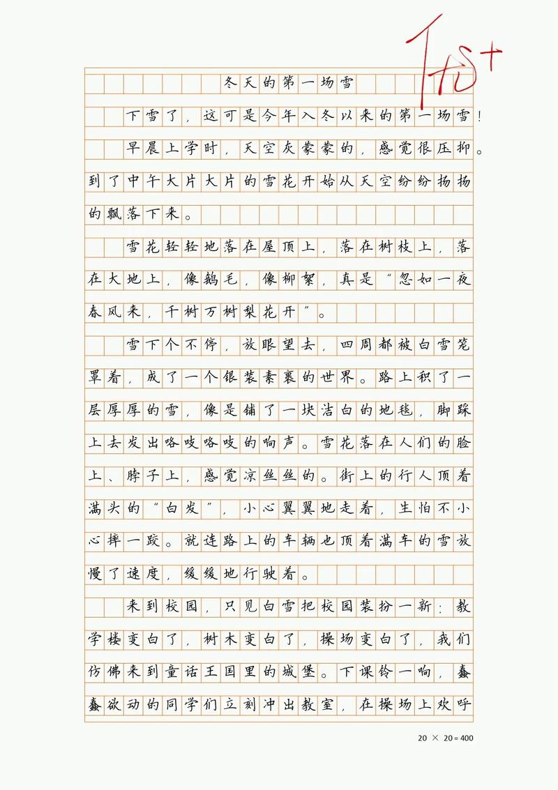 2022寒假下雪作看图作文600字左右