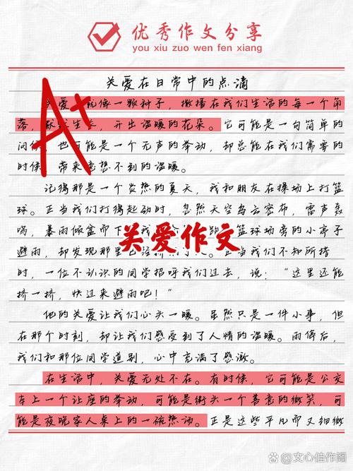 [荐]关爱小学生的高中作作文精选