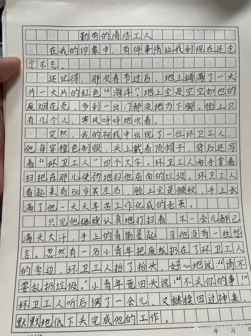 一双粗糙的作文手作文