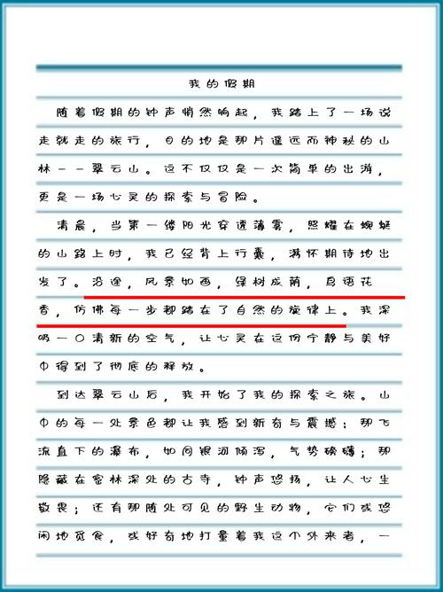 不一样的小学作假期作文