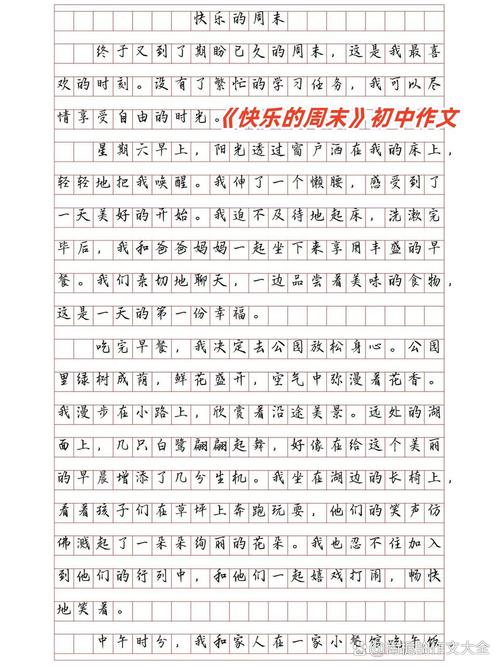 九年看图作文双休日作文700字左右