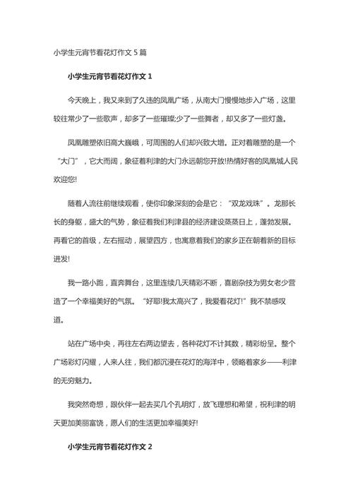 元宵节看花灯作作文网400字记叙文